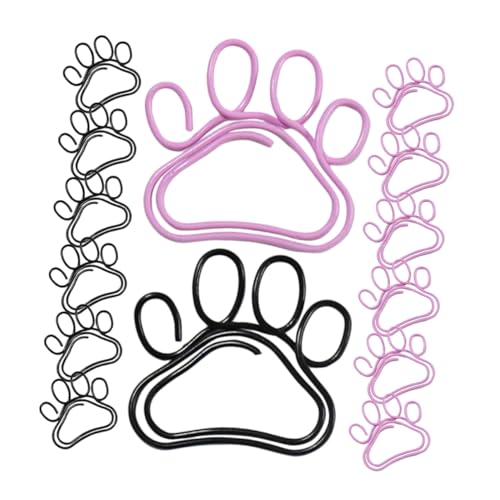 FONDOTIN 50 Stück Katzenkrallen Büroklammern aus Metall Praktische Kleine Dekorative Büroklammern in Schwarz und Rosa Stabile und Langlebige Clips für Büro DIY Lesezeichen und Dokumente von FONDOTIN
