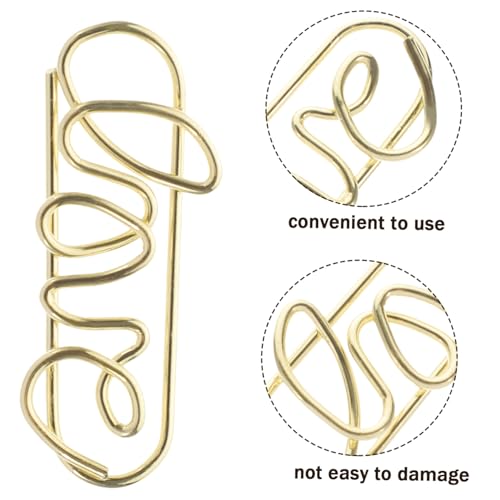 FONDOTIN 50 Stück Kleine Goldfarbene Metall büroklammern mit Starker Klemmkraft und Langlebiger Verarbeitung Praktische für Büro Schule und Zuhause zum Organisieren und Präsentieren von FONDOTIN