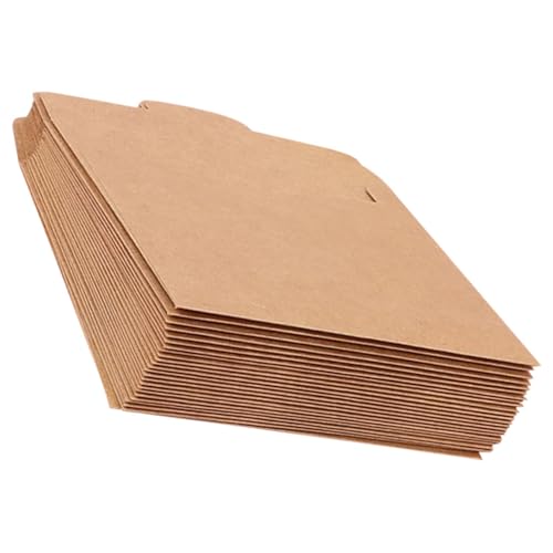FONDOTIN 50 Stück Kleine Kraftpapier Umschläge CD hüllen Braun Stabile Briefumschläge aus Umweltfreundlichem Kraftpapier für Aufbewahrung und Geschenkverpackung von FONDOTIN