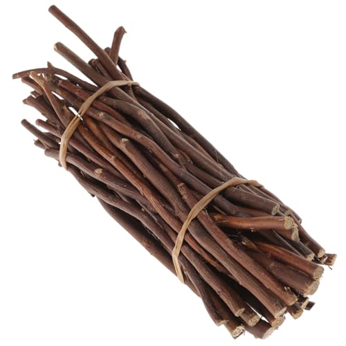 FONDOTIN 50 Stück Natürliche Holzstäbe Braun Feine Holzzweige für DIY Bastelprojekte Handwerk Holzstäbe Holzstäbchen für Kreative Dekoration und Modellbau von FONDOTIN
