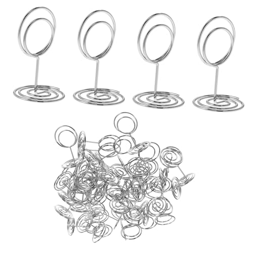 FONDOTIN 50 Stück Runde Metall Kartenhalter Silberfarben Stabile Memo Clips mit Rundem Sockel Tischkartenhalter für Hochzeit Party Speisekarten und Grußkarten Langlebige Foto und FONDOTIN 50 Stück Runde Metall Kartenhalter Silberfarben Stabile Memo Clips mit Rundem Sockel Tischkartenhalter für Hochzeit Party Speisekarten und Grußkarten Langlebige Foto und von FONDOTIN