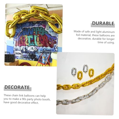 FONDOTIN 50 Stück Teiliges Ballonkettenset aus Goldfarbenem Aluminiumfolie Leichte Partydeko für Geburtstag Jahre Fotokabine Vielseitig als Wand Fensterdekoration Geeignet von FONDOTIN