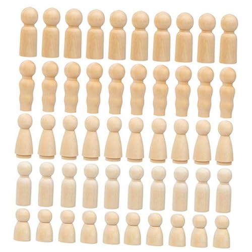 FONDOTIN 50 Stück Teiliges DIY Holzfiguren Familienpuppen zum Bemalen Glatte Oberfläche Leichtes Holz Pädagogisches Bastelspielzeug für Kreativität und Feinmotorik FONDOTIN 50 Stück Teiliges DIY Holzfiguren Familienpuppen zum Bemalen Glatte Oberfläche Leichtes Holz Pädagogisches Bastelspielzeug für Kreativität und Feinmotorik von FONDOTIN