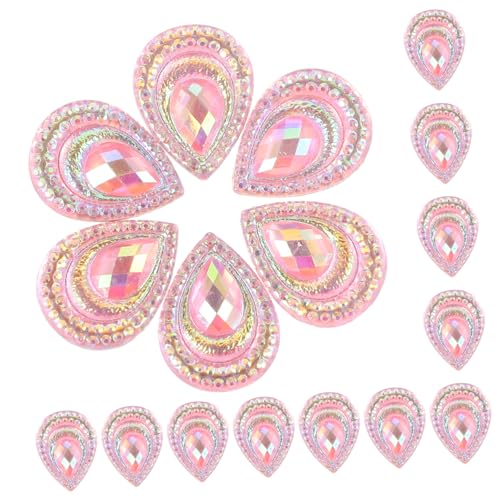 FONDOTIN 50 Stück Teiliges Flache Tropfenform Strasssteine Glänzende DIY Schmucksteine für Handwerk Taschen Kleidung und Telefonhüllen Langlebige Bastelverzierung in Zartem Rosa FONDOTIN 50 Stück Teiliges Flache Tropfenform Strasssteine Glänzende DIY Schmucksteine für Handwerk Taschen Kleidung und Telefonhüllen Langlebige Bastelverzierung in Zartem Rosa von FONDOTIN