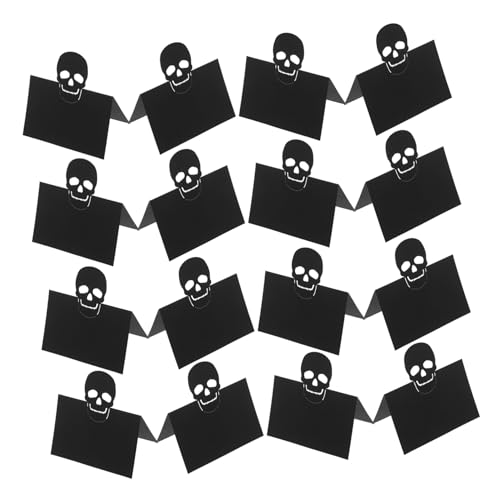 FONDOTIN 50 Stück Teiliges Halloween Tischkarten mit Einzigartigem Design aus Langlebigem Perlmuttfarbenem Papier Faltbare Namenskarten für Sitzordnung bei Party Buffet Hochzeit und Feier von FONDOTIN