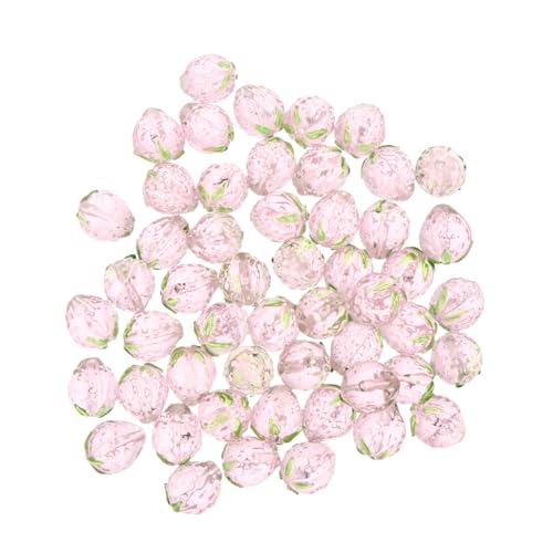 FONDOTIN 50 Stück Teiliges Kristall Erdbeerperlen mit Glattem für DIY Schmuckherstellung Transparente Rosa Frucht Abstandshalter Perlen für Armbänder und Bastelbedarf FONDOTIN 50 Stück Teiliges Kristall Erdbeerperlen mit Glattem für DIY Schmuckherstellung Transparente Rosa Frucht Abstandshalter Perlen für Armbänder und Bastelbedarf von FONDOTIN