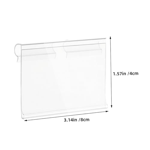 FONDOTIN 50 Stück Teiliges Transparente PVC Etikettenhalter mit Drahtclip Langlebig und Einfach Anzubringen für Supermarktregale Verkaufsflächen und Einzelhandel zur Übersichtlichen FONDOTIN 50 Stück Teiliges Transparente PVC Etikettenhalter mit Drahtclip Langlebig und Einfach Anzubringen für Supermarktregale Verkaufsflächen und Einzelhandel zur Übersichtlichen von FONDOTIN