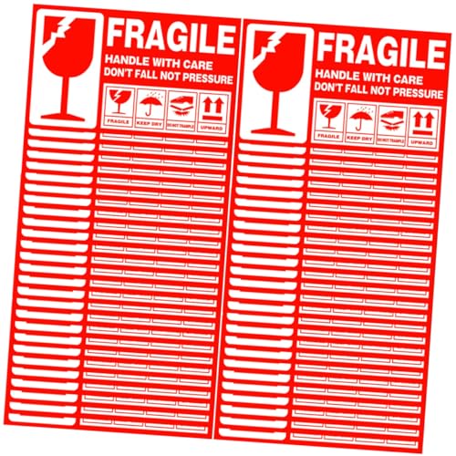FONDOTIN 500 Stück Fragile Warning Sticker Selbstklebende Verpackungsaufkleber Warnetiketten Für Versand Zerbrechliche Gegenstände Kartonetiketten FONDOTIN 500 Stück Fragile Warning Sticker Selbstklebende Verpackungsaufkleber Warnetiketten Für Versand Zerbrechliche Gegenstände Kartonetiketten von FONDOTIN