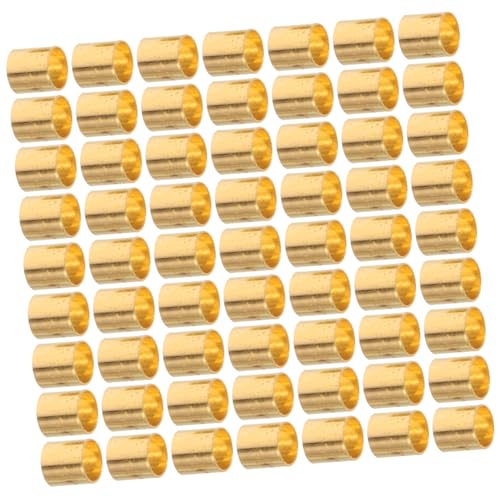 FONDOTIN 500 Stück Kupfer Crimpperlen Goldfarben Schmuckverbinder Endperlen Armband Spacer für DIY Schmuckherstellung und Perlenarbeiten Robuste Metallabschlüsse von FONDOTIN