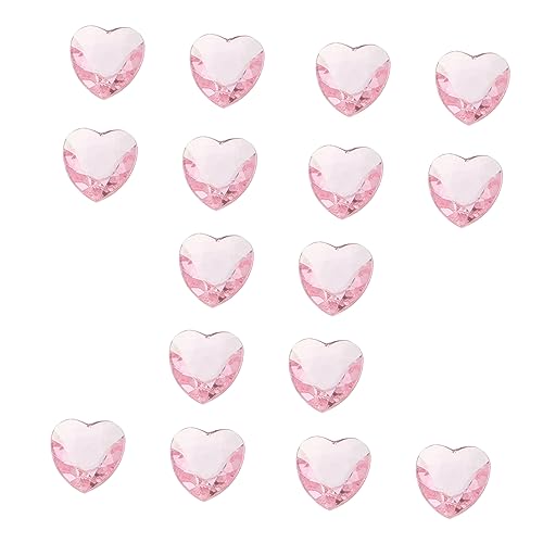 FONDOTIN 500Stücke DIY Herzperlen Transparente Schmuckzubehör für Armbänder und Mehr für Handwerksprojekte von FONDOTIN