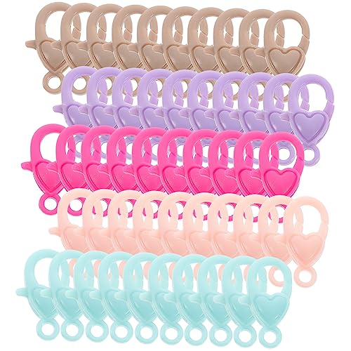 FONDOTIN 50Stücke Herz Hummerverschlüsse für Schmuck DIY Bunte Karabinerverschlüsse für Armband und Halskette Langlebige und Sichere Befestigungen für Kreative Bastelprojekte FONDOTIN 50Stücke Herz Hummerverschlüsse für Schmuck DIY Bunte Karabinerverschlüsse für Armband und Halskette Langlebige und Sichere Befestigungen für Kreative Bastelprojekte von FONDOTIN