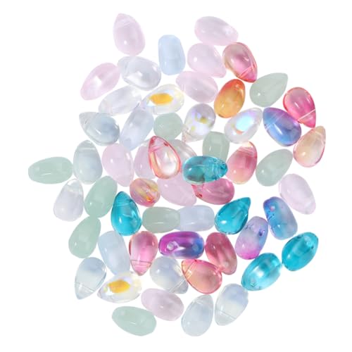 FONDOTIN 50Stücke Mehrfarbige Glasperlen Anhänger für DIY Schmuck für Bastelprojekte Leicht und Langlebig für Designs von FONDOTIN