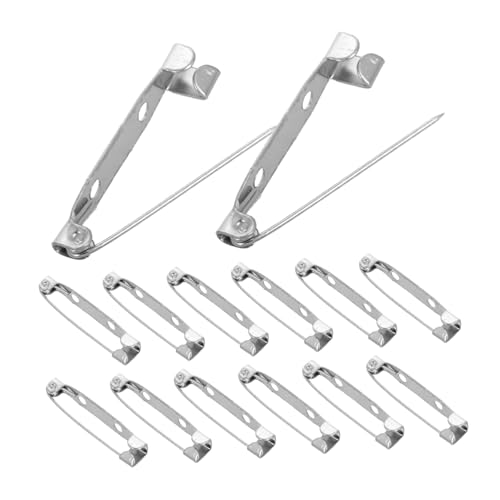 FONDOTIN 50Stücke Metall Broschen Pins Mit Verschluss Sicherheitsnadeln Für DIY Schmuck Silberne Broschen Pins Sichere Anstecker Für Kleidung Und Bastelarbeiten von FONDOTIN