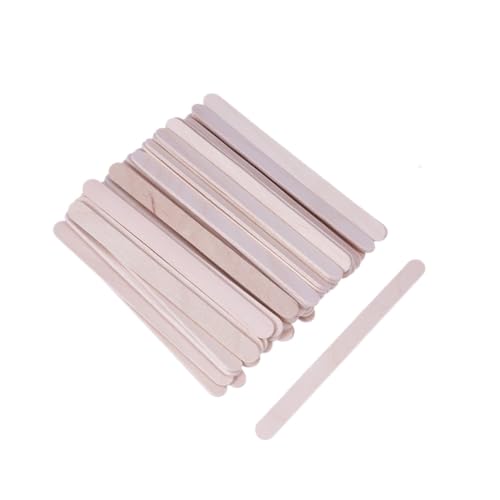 FONDOTIN 50Stücke Naturfarbene Holzstäbchen für DIY Bastelprojekte Splitterfrei für Klassenräume Partys von FONDOTIN
