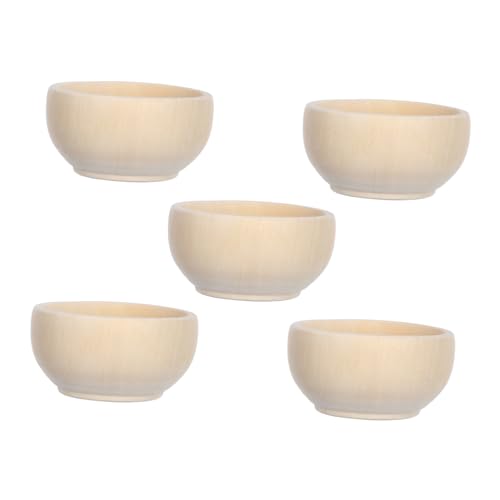 FONDOTIN 5Stücke Mini Holzschalen Unvollendete Holzspielzeuge für DIY Dekoration Kleine Schüsseln Natürlichem Holz für Bastelprojekte FONDOTIN 5Stücke Mini Holzschalen Unvollendete Holzspielzeuge für DIY Dekoration Kleine Schüsseln Natürlichem Holz für Bastelprojekte von FONDOTIN