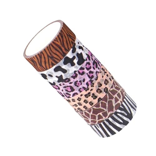 FONDOTIN 6 Rollen Teiliges Washi Tape Set mit Tiermotiven Washi Papier Klebeband für Scrapbooking DIY Handbuch Wiederablösbar ohne Rückstände Dekorativ für Notizbücher Geschenkverpackungen von FONDOTIN