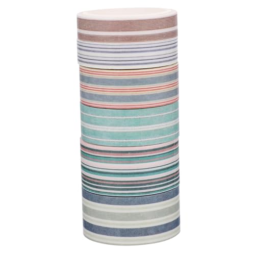 FONDOTIN 6 Rollen Washi Tape Streifen Dekoratives Klebeband DIY Scrapbooking Masking Tape für Planer Notizbücher Geschenkverpackung Bastelarbeiten FONDOTIN 6 Rollen Washi Tape Streifen Dekoratives Klebeband DIY Scrapbooking Masking Tape für Planer Notizbücher Geschenkverpackung Bastelarbeiten von FONDOTIN