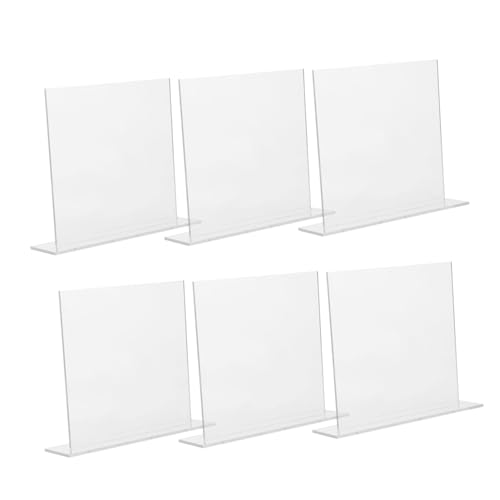 FONDOTIN 6 Stück Hochzeits Tischnummern aus Quadratische Platzkarten DIY Beschreibbare Tischschilder für Hochzeiten Vielseitig Einsetzbar von FONDOTIN