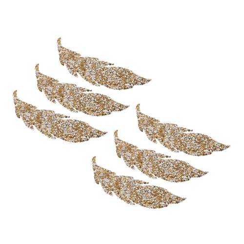 FONDOTIN 6 Stück Leaf Rhinestone Hotfix Patches Bling Applique zum Aufbügeln Haltbar und Vielseitig Geeignet für Stoff Leder Kunststoff Dekorative Reparatur für Brautkleider Kleidung Schuhe von FONDOTIN