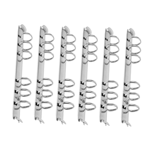 FONDOTIN 6 Stück Metall Binder Ringe Binder Mechanik für DIY Ringbuch Ordner Büro Zubehör Leicht Tragbar Robust und Einfach zu Verwenden von FONDOTIN