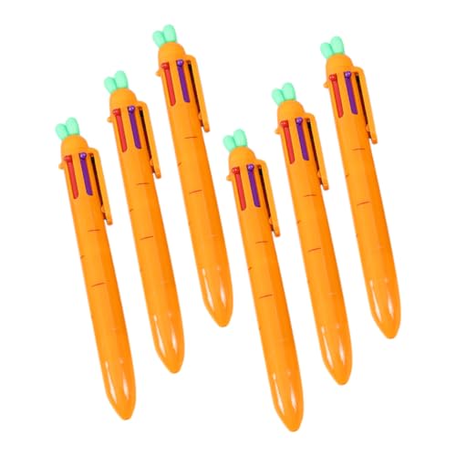 FONDOTIN 6 Stück Multifunktionale Karotten kugelschreiber Bunte Schreibstifte für Schüler Büro Zuhause Leicht Tragbar Kreatives Design Niedliche Mehrfarbige Stifte für Zeichnen und FONDOTIN 6 Stück Multifunktionale Karotten kugelschreiber Bunte Schreibstifte für Schüler Büro Zuhause Leicht Tragbar Kreatives Design Niedliche Mehrfarbige Stifte für Zeichnen und von FONDOTIN