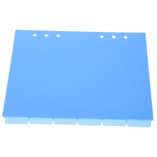 FONDOTIN 6 Stück PP Notebook Trennblätter Teilig Farbige Registerkarten Organizer für Büro und Haushalt Stabiles Material mit Beschreibbaren Tabs Praktische Dokumenten und von FONDOTIN