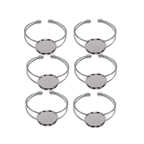 FONDOTIN 6 Stück Runde Kupfer Y Form Armbandrohlinge Verstellbar Schmuckverbinder für DIY Armbänder Herstellung Ovalanhängern FONDOTIN 6 Stück Runde Kupfer Y Form Armbandrohlinge Verstellbar Schmuckverbinder für DIY Armbänder Herstellung Ovalanhängern von FONDOTIN