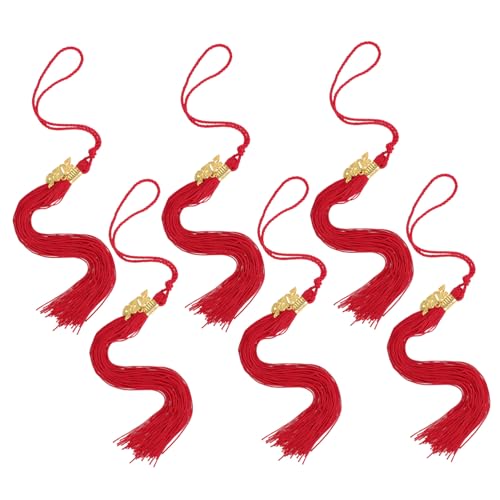 FONDOTIN 6 Stück Teiliges Abschlusskappen Quasten Rot Polyester Abschluss Hut Anhänger Einfach zu Befestigen Vielseitig für Abschlussfeiern Partys und Hochschulgraduierung Geeignet FONDOTIN 6 Stück Teiliges Abschlusskappen Quasten Rot Polyester Abschluss Hut Anhänger Einfach zu Befestigen Vielseitig für Abschlussfeiern Partys und Hochschulgraduierung Geeignet von FONDOTIN