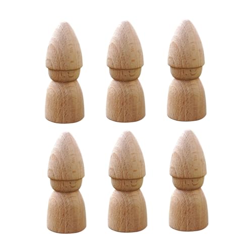 FONDOTIN 6 Stück Teiliges DIY Holzpuppen Bemalen Kreative Holzpuppenfiguren für Handbemalbare Figuren mit Kreativem Vergnügen Pädagogisches Holzspielzeug Feinmotorik und Konzentration FONDOTIN 6 Stück Teiliges DIY Holzpuppen Bemalen Kreative Holzpuppenfiguren für Handbemalbare Figuren mit Kreativem Vergnügen Pädagogisches Holzspielzeug Feinmotorik und Konzentration von FONDOTIN