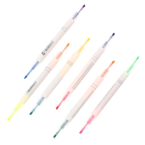 FONDOTIN 6 Stück Teiliges Doppelkopf Textmarker Pastellfarben Langlebige Wasserbasierte Pigmente Tragbare Marker Stifte für Schüler Scrapbook Notizen Hervorhebungen für Büro und Schule FONDOTIN 6 Stück Teiliges Doppelkopf Textmarker Pastellfarben Langlebige Wasserbasierte Pigmente Tragbare Marker Stifte für Schüler Scrapbook Notizen Hervorhebungen für Büro und Schule von FONDOTIN