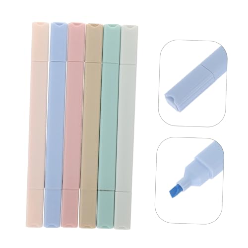 FONDOTIN 6 Stück Teiliges Doppelseitiger Textmarker für Schule und Büro Wasserbasierte Farbintensive Marker mit Glatter Schreibleistung Geruchsneutral Komfortabel für Lehrer und Studenten FONDOTIN 6 Stück Teiliges Doppelseitiger Textmarker für Schule und Büro Wasserbasierte Farbintensive Marker mit Glatter Schreibleistung Geruchsneutral Komfortabel für Lehrer und Studenten von FONDOTIN