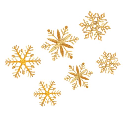 FONDOTIN 6 Stück Teiliges Goldene Schneeflocken Patches Bestickt Weihnachten Bügelbild und Nähapplikationen DIY Kleidung Schuhe Hüte Reparatur Dekoration Festlich FONDOTIN 6 Stück Teiliges Goldene Schneeflocken Patches Bestickt Weihnachten Bügelbild und Nähapplikationen DIY Kleidung Schuhe Hüte Reparatur Dekoration Festlich von FONDOTIN