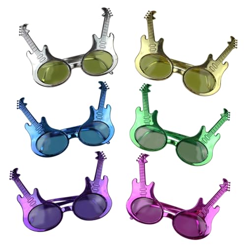 FONDOTIN 6 Stück Teiliges Lustige Gitarrenbrillen Partybrillen Leichte Tragbare Foto requisiten mit Glatten Kanten für Erwachsene Partyzubehör Zufällige Farbe Zufällige Farbe FONDOTIN 6 Stück Teiliges Lustige Gitarrenbrillen Partybrillen Leichte Tragbare Foto requisiten mit Glatten Kanten für Erwachsene Partyzubehör Zufällige Farbe Zufällige Farbe von FONDOTIN