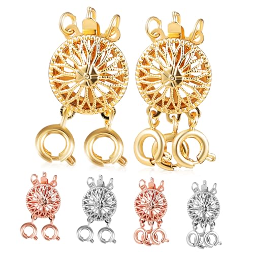 FONDOTIN 6 Stück Teiliges Metall Schmuckverbinder für Mehrreihige Halsketten und Armbänder Langlebige nicht Verblassende Schichtverschluss Elemente in Weiß Gold und Roségold Einfaches FONDOTIN 6 Stück Teiliges Metall Schmuckverbinder für Mehrreihige Halsketten und Armbänder Langlebige nicht Verblassende Schichtverschluss Elemente in Weiß Gold und Roségold Einfaches von FONDOTIN