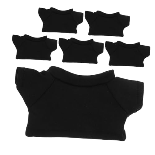FONDOTIN 6 Stück Teiliges Plüschbär T Shirts aus Weichem Gepolstert und Formbeständig Süße Basic Kleidung für Mini Stofftiere für Heim und Reisespaß von FONDOTIN