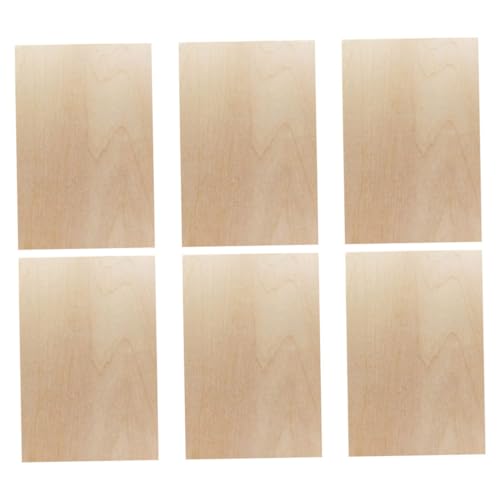 FONDOTIN 6 Stück Teiliges Rechteckiger Holzplatten Dünne Unbehandelte Holzscheiben zum Basteln DIY Holzstücke für Kreative Holzarbeiten und Dekorationen Naturbelassen Robust FONDOTIN 6 Stück Teiliges Rechteckiger Holzplatten Dünne Unbehandelte Holzscheiben zum Basteln DIY Holzstücke für Kreative Holzarbeiten und Dekorationen Naturbelassen Robust von FONDOTIN