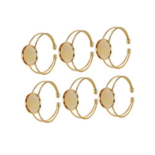 FONDOTIN 6 Stück Teiliges Runde Kupfer Y Form Verstellbare DIY Armreif Basis für Schmuckherstellung Langlebig Rostfrei Geeignet für Anhänger Charm Armbänder FONDOTIN 6 Stück Teiliges Runde Kupfer Y Form Verstellbare DIY Armreif Basis für Schmuckherstellung Langlebig Rostfrei Geeignet für Anhänger Charm Armbänder von FONDOTIN
