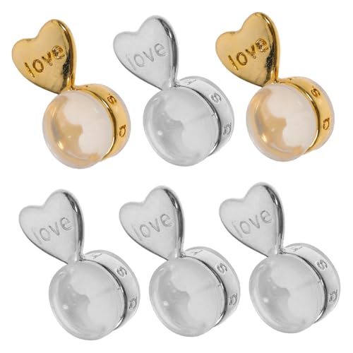 FONDOTIN 6 Stück Teiliges Silikon Ohrstecker Verschluss Herzform Kleine Sichere Piercing Stopper Gold und Silber Langlebige Leichte Ohrringrückseiten für Damen und Herren FONDOTIN 6 Stück Teiliges Silikon Ohrstecker Verschluss Herzform Kleine Sichere Piercing Stopper Gold und Silber Langlebige Leichte Ohrringrückseiten für Damen und Herren von FONDOTIN