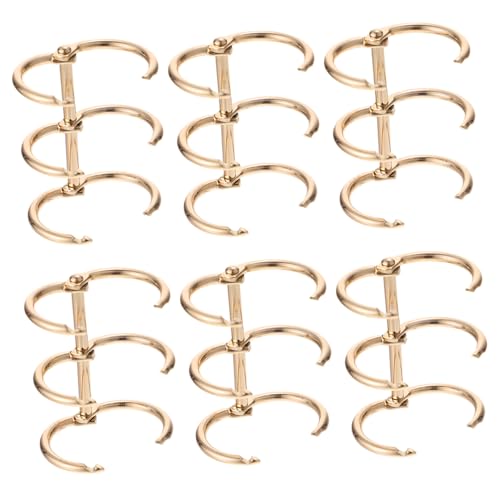 FONDOTIN 6 Stück Teiliges Stabile Metall Ringbücher in Gold Langlebige Buchbinder Ringe aus Legierung für Lose Nachfüllbare Ringbücher Geeignet für Schule und Büro FONDOTIN 6 Stück Teiliges Stabile Metall Ringbücher in Gold Langlebige Buchbinder Ringe aus Legierung für Lose Nachfüllbare Ringbücher Geeignet für Schule und Büro von FONDOTIN