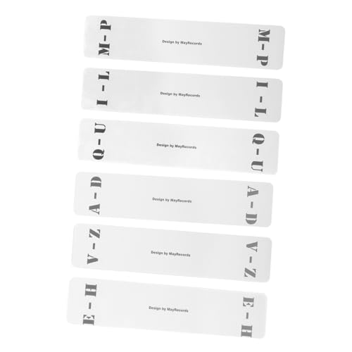 FONDOTIN 6 Stück Teiliges Transparente Acryl schallplatten trennkarten mit Vertikalem Alphabet label Langlebig und Stilvoll für Vinyl organizer Geeignet für Regale Schränke und Einfache FONDOTIN 6 Stück Teiliges Transparente Acryl schallplatten trennkarten mit Vertikalem Alphabet label Langlebig und Stilvoll für Vinyl organizer Geeignet für Regale Schränke und Einfache von FONDOTIN