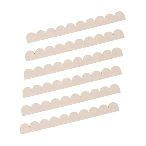 FONDOTIN 6 Stück Teiliges Unlackierte Gewellte Holzleisten für Diy Heimdekoration Dekorative Holzleisten für Wandschränke Regale und Türrahmen Einfach zu Montieren Stilvolle Scalloped von FONDOTIN