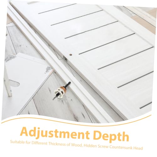 FONDOTIN 6 Stück Teiliges Verstellbares Kegelsenker Bohrsenker Set mit Tiefenanschlag Langlebiger Legierungskopf Schneiden Design für Glattes Holzbohren Präzise Schraubenversenkung von FONDOTIN
