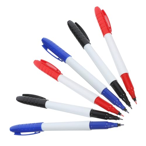 FONDOTIN 6 Stück Teiliges Whiteboard Marker Feinspitze Trocken Abwischbar Wiederverwendbar Wasserbasiert Für Schule Büro Zeichnen Notizen In Blau Schwarz Rot FONDOTIN 6 Stück Teiliges Whiteboard Marker Feinspitze Trocken Abwischbar Wiederverwendbar Wasserbasiert Für Schule Büro Zeichnen Notizen In Blau Schwarz Rot von FONDOTIN
