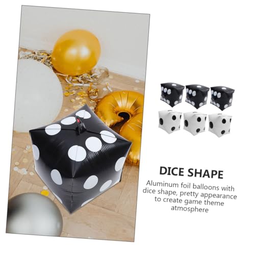 FONDOTIN 6 Stück Teiliges Würfelballon Große Aluminiumfolie Dice Ballons Party Dekoration für Spielwürfel Themen Fotohintergrund und Geburtstagsfest FONDOTIN 6 Stück Teiliges Würfelballon Große Aluminiumfolie Dice Ballons Party Dekoration für Spielwürfel Themen Fotohintergrund und Geburtstagsfest von FONDOTIN