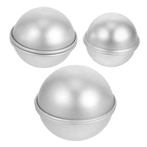 FONDOTIN 6 Stück handgemachte Seifenform Zubehör für die Herstellung von Badekugeln Form zur Herstellung von Seifenkugeln DIY -Seifenform Metallformen Aluminiumlegierung Silber von FONDOTIN