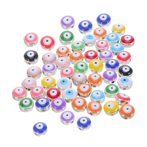 FONDOTIN 60 Stück Augenperlen: Harzperlen Mit Bösem Blick, Klein, Lose, Flach, Rund, Abstandshalter Für Armbänder, Schmuckherstellung, Schlüsselanhänger, Diy-bastelprojekte FONDOTIN 60 Stück Augenperlen: Harzperlen Mit Bösem Blick, Klein, Lose, Flach, Rund, Abstandshalter Für Armbänder, Schmuckherstellung, Schlüsselanhänger, Diy-bastelprojekte von FONDOTIN