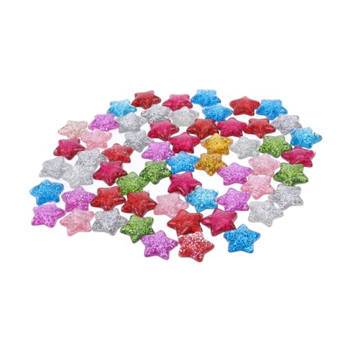 FONDOTIN 60 Stück Fünfzackige Glitzer Stern Perlen Ohne Bunte DIY Bastelperlen Für Schmuckherstellung Und Handgemachte Dekorationen FONDOTIN 60 Stück Fünfzackige Glitzer Stern Perlen Ohne Bunte DIY Bastelperlen Für Schmuckherstellung Und Handgemachte Dekorationen von FONDOTIN