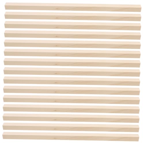 FONDOTIN 60 Stück Quadratische Hartholzdübel Unlackierte Holzleisten für DIY Bastelprojekte Flexible Glatte Holzstäbe für Modellbau Dekoration und Handarbeit von FONDOTIN