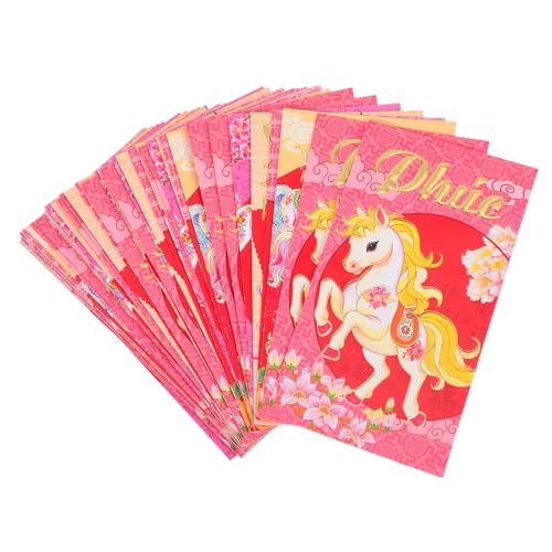 FONDOTIN 60 Stück Rote Umschläge für das Frühjahrsfest des des Pferdes Hong Bao Glücksgeldpakete Traditionelle chinesische rote Umschläge chinesisches neujahr Papier FONDOTIN 60 Stück Rote Umschläge für das Frühjahrsfest des des Pferdes Hong Bao Glücksgeldpakete Traditionelle chinesische rote Umschläge chinesisches neujahr Papier von FONDOTIN