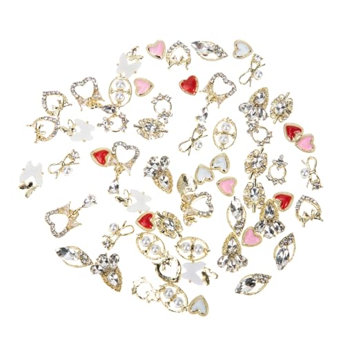 FONDOTIN 60 Stück Teiliges Barockstil Nail Charms aus Legiertem mit Perlen und Strass für DIY Nageldekorationen für Hochzeiten Partys Nagelkünstler und Alltag Aufbewahrungstasche FONDOTIN 60 Stück Teiliges Barockstil Nail Charms aus Legiertem mit Perlen und Strass für DIY Nageldekorationen für Hochzeiten Partys Nagelkünstler und Alltag Aufbewahrungstasche von FONDOTIN